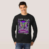 Forget me not Alzheimer's Awareness Elephant Purpl T-shirt (Voorkant volledig)