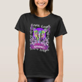 Forget me not Alzheimer's Awareness Elephant Purpl T-shirt (Voorkant)
