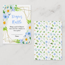 Forget-Me-Not and Daisies Baby Diaper Raffle