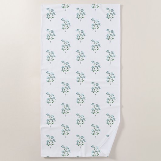 Forget Me Not Bloemen Preppy Studentenhuis of Hous Strandlaken (Voorkant)