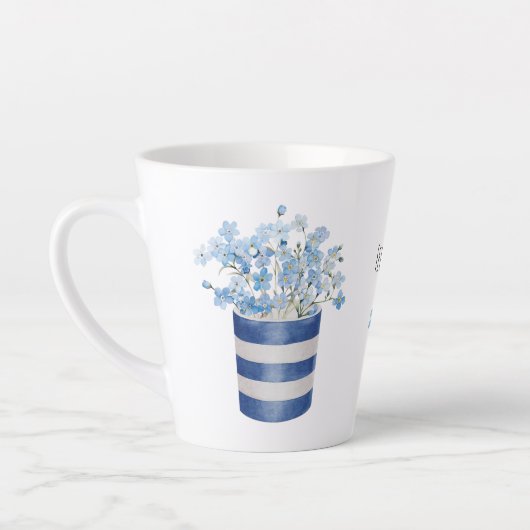 Forget Me Not Bloemliefhebber Keramiek Latte Mok (Links)