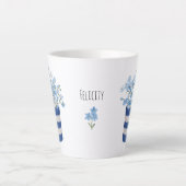 Forget Me Not Bloemliefhebber Keramiek Latte Mok (Voorkant)