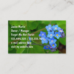 Forget-Me-Not Custom Sjabloon Visitekaartjes