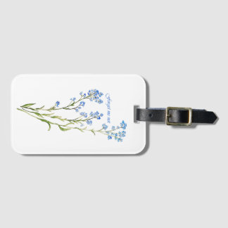 Forget me not Custom Watercolor Garden Flower Bagagelabel