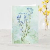 Forget me not Custom Watercolor Garden Flower Kaart (Gele Bloem)