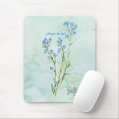Forget me not Custom Watercolor Garden Flower Muismat (Met muis)
