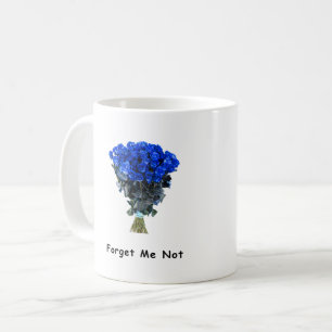 Forget Me Not Elegant Blue Roos bloesemkoffie Koffiemok