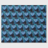 Forget-me-not Floating Heart Petals Cadeaupapier (Vlak)