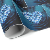 Forget-me-not Floating Heart Petals Cadeaupapier (Rol Hoek)