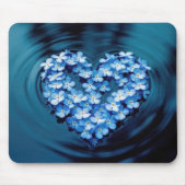 Forget-me-not Floating Heart Petals Muismat (Voorkant)