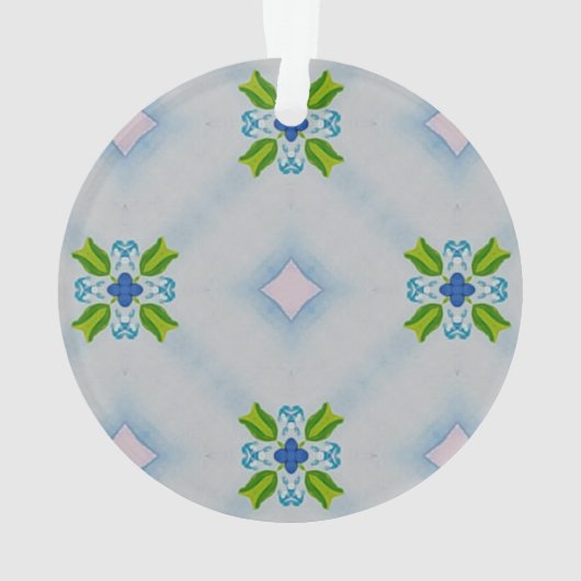 Forget-Me-Not Floral Acrylic Ornament (achterkant)