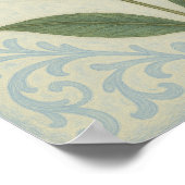 Forget-Me-Not Floral Scroll Square Poster (Hoek)