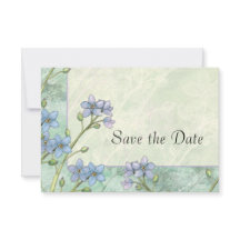 Forget-Me-Not Floral Wedding Save the Date