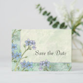 Forget-Me-Not Floral Wedding Save the Date (Staand voorkant)