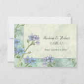 Forget-Me-Not Floral Wedding Save the Date (Achterkant)