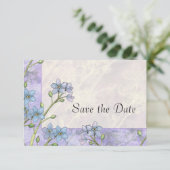 Forget-Me-Not Floral Wedding Save the Date (Staand voorkant)