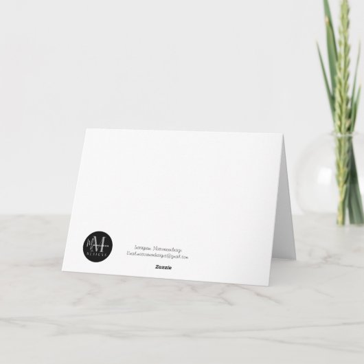 Forget-me-not Flower Blank Note Kaart (Achterkant)