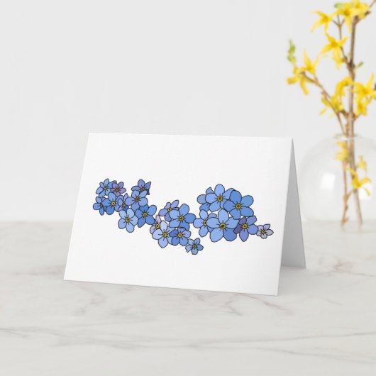 Forget-me-not Flower Blank Note Kaart (Gele Bloem)