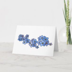 Forget-me-not Flower Blank Note Kaart