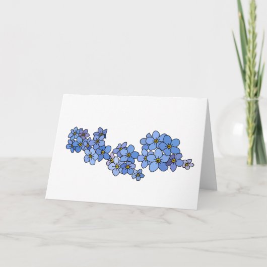 Forget-me-not Flower Blank Note Kaart (Voorkant)
