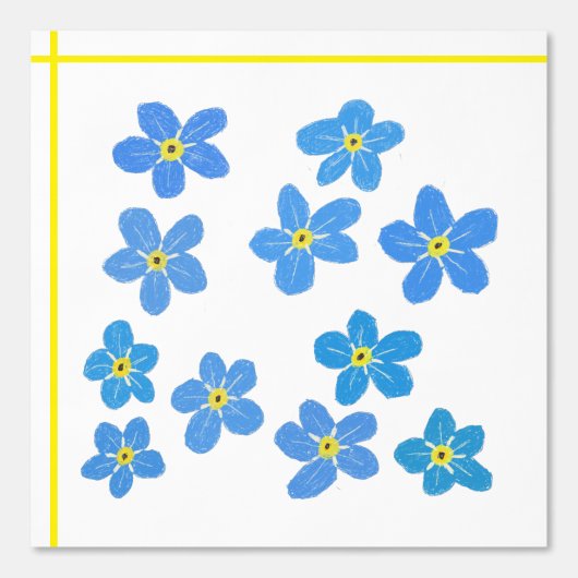 Forget-me-not Flowers Behang (Voorkant)