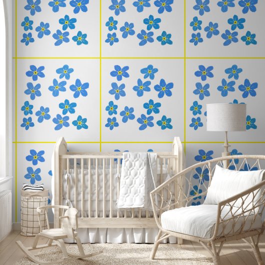 Forget-me-not Flowers Behang (Kinderen)