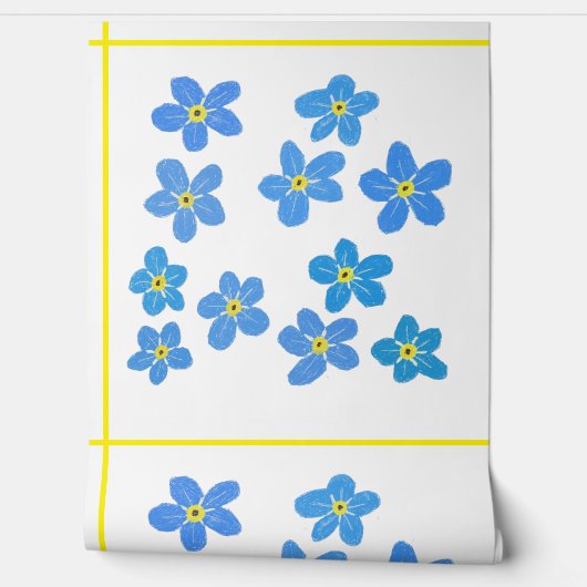 Forget-me-not Flowers Behang (Afrollen)