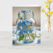 Forget-Me-Not Flowers om aan je te denken Kaart (Gele Bloem)