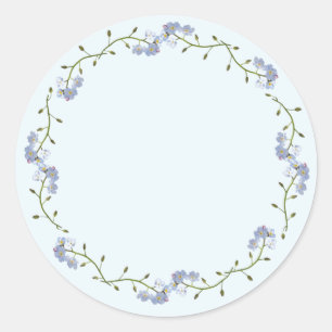  Forget-Me-Not Flowers Ronde Sticker