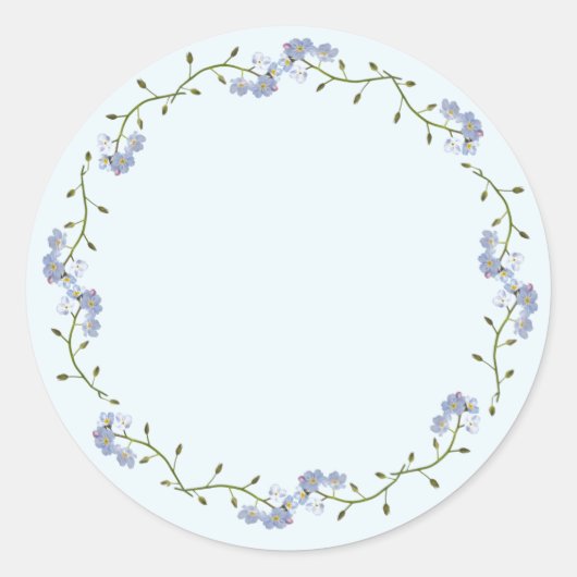  Forget-Me-Not Flowers Ronde Sticker (Voorkant)