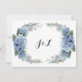 Forget-Me-Not Flowers Waterverf Elegant Script Save The Date (Achterkant)