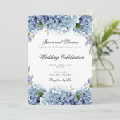 Forget-Me-Not Flowers Waterverf Elegante bruiloft Kaart (Staand voorkant)