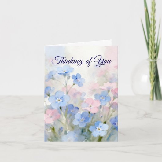 Forget-Me-Not Folded Greeting Card Kaart (Voorkant)