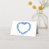Forget-me-not heart art wedding blue white plaatskaartje (Voorkant)