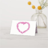 Forget-me-not heart art wedding pink white plaatskaartje (Voorkant)