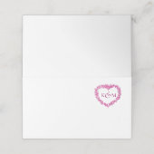 Forget-me-not heart art wedding pink white plaatskaartje (Buitenkant ongevouwen)