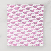 Forget-me-not heart art wedding pink white plaatskaartje (Binnenkant ongevouwen)