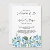 Forget me not Herdenkingsdienst Funeral Kaart (Voorkant)