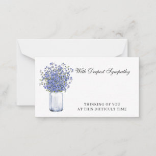 Forget-Me-Not In Memory Sympathie Herdenkingsbloem Notitiekaartje