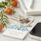 Forget me not Memorial Funeral Photo Keychain (Voorkant Rechts)
