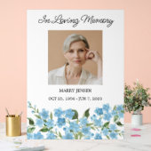 Forget me not Memorial Photo Funeral Acryl Bord (Huwelijk)