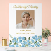 Forget me not Memorial Photo Funeral Acryl Bord (Huwelijk)