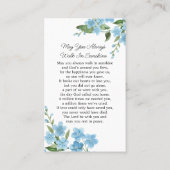 Forget me not Memorial Photo Funeral Prayer Card Visitekaartje (Achterkant)