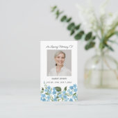 Forget me not Memorial Photo Funeral Prayer Card Visitekaartje (Staand voorkant)
