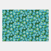 Forget-me-not met de hand geïllustreerde blauwe bl inpakpapier vel (Voorkant 3)