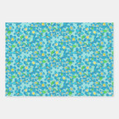 Forget-me-not met de hand geïllustreerde blauwe bl inpakpapier vel (Voorkant)