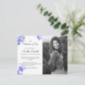 Forget-Me-Not Photo Celebration of Life Kaart (Staand voorkant)