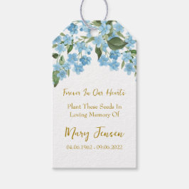 Forget me not Seed Packet Funeral Gift Tags Cadeaulabel