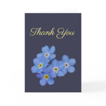 Forget Me Not Thank You Card