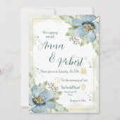 Forget-Me-Not Watercolour Florals Wedding  Kaart (Voorkant)